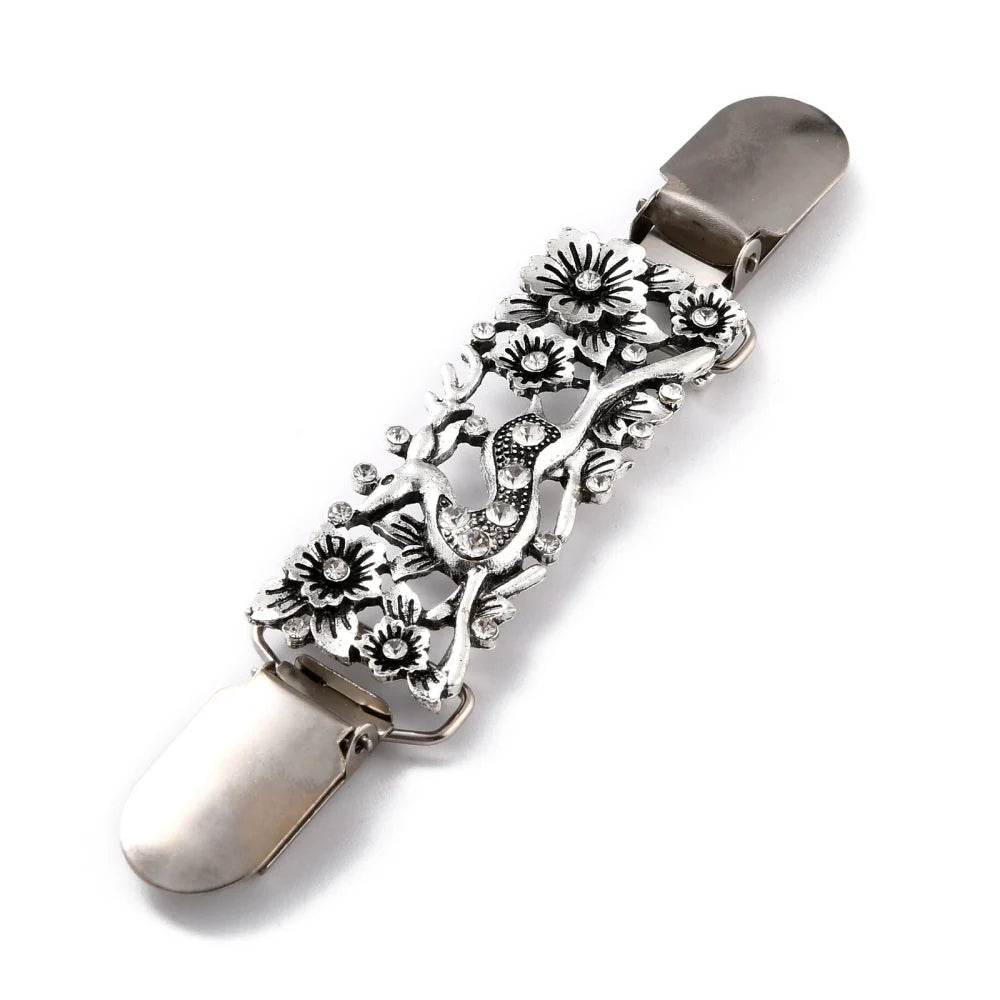 Rådjur och blommor med prickiga rhinestones