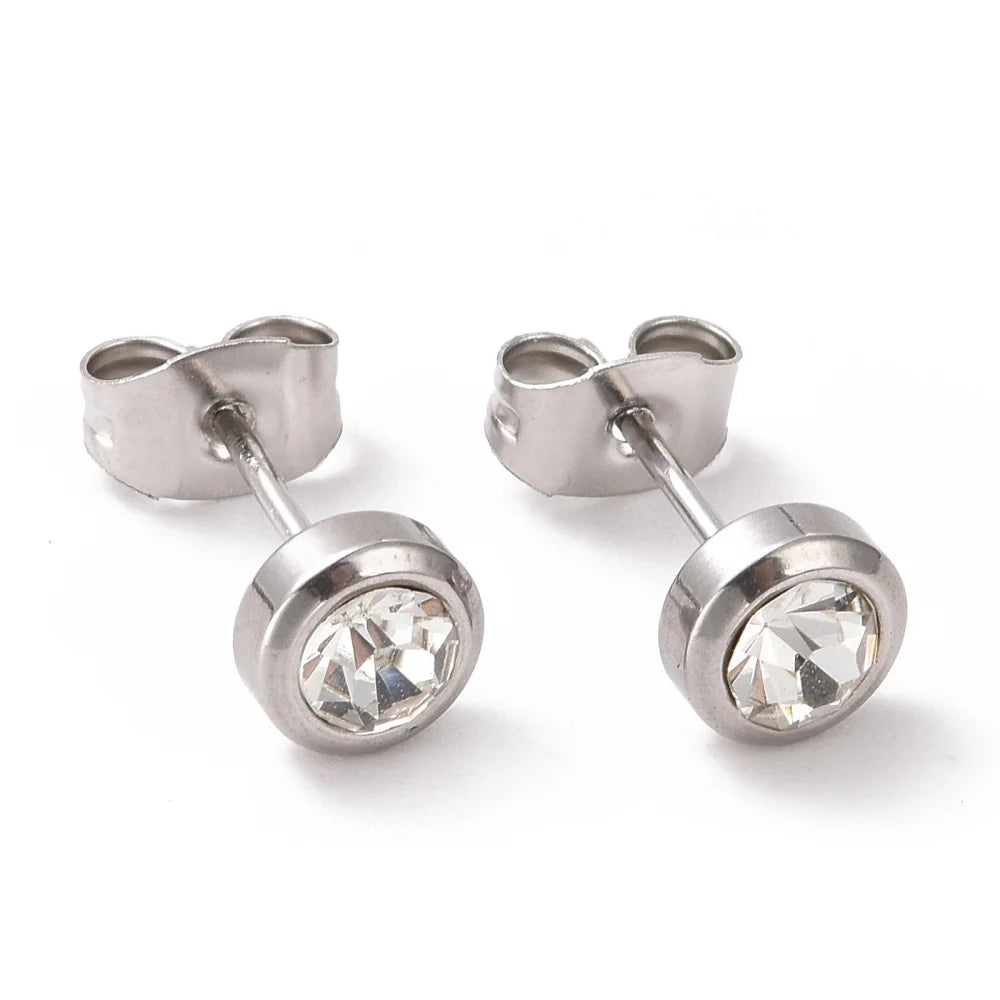 Studsörhängen med rhinestone